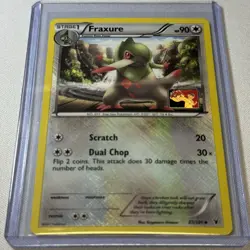 Fraxure 0/87/101 Pokemon League Stamped Reverse Holo Pokemon Noble Victories LP - Image 1