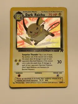 Pokemon TCG Team Rocket Unlimited #83/82 Dark Raichu Secret Rare Holo MP - Image 1