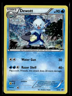Pokemon TCG McDonald's Promos 2012 #005/012 Dewott Confetti Holo - Image 1
