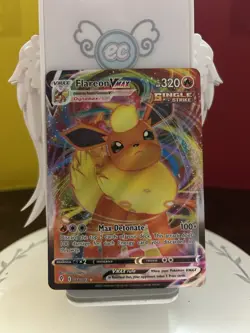 Pokemon TCG Flareon Vmax SWSH07: Evolving Skies 018/203 Ultra Rare - Image 1
