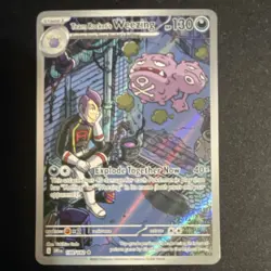 Pokemon Team Rocket's Weezing 199/182 SV10 Destined Rivals Holo Full Art IR NM - Image 1