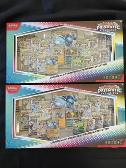 Pokemon TCG SV: Lucario Ex & Tyranitar Ex PREMIUM COLLECTION - LOT OF 2 - Image 1
