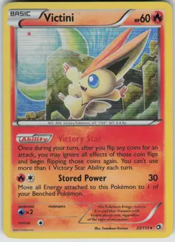 Pokemon Victini Holo Rare Legendary Treasures 23/113 MP - Image 1