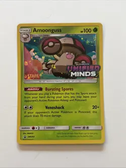 ** Pokemon AMOONGUSS SM202 Unified Minds STAFF Promo HOLO NM - Image 1