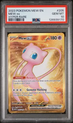 2023 POKEMON MEW EN-151 HYPER RARE #205 MEW EX PSA 10 - Image 1