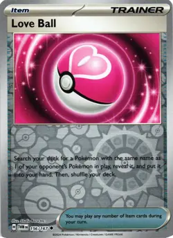 Pokemon TCG - Love Ball 156/167 Reverse Holo Twilight Masquerade - NM - Image 1