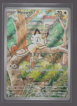 MEOWTH 106/094 ILLUSTRATION RARE PHANTASMAL FLAMES POKEMON HOLO NEAR MINT - Image 1