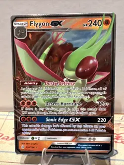 Pokemon TCG Flygon GX Holo Ultra Rare Card Cosmic Eclipse 110/236 - Image 1