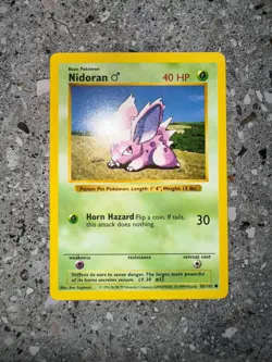 Pokemon TCG Cards SHADOWLESS Base Set Nidoran (M) 55/102 EXC-NM - Image 3