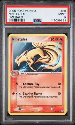 PSA 9 Mint 2005 POKEMON EX EMERALD #38 Ninetales NON HOLO - Image 1