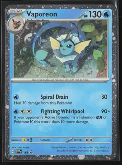 Vaporeon (Cosmos Holo) 168 Holo Promo Scarlet & Violet Promo Pokemon Holo NM - Image 1