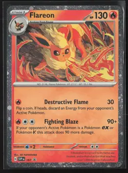 Flareon (Cosmos Holo) 167 Holo Promo Scarlet & Violet Promo Pokemon Holo NM - Image 1