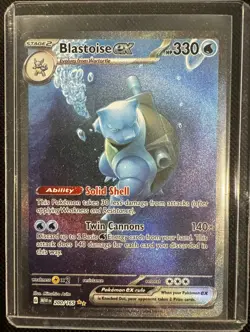 Pokemon Scarlet & Violet 151 TCG Blastoise EX 200/165 Sir Special Illustration - Image 1
