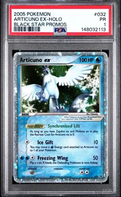 PSA 1 Articuno EX #032 Black Star Promo Holo Foil 2005 Pokemon PR - Image 1