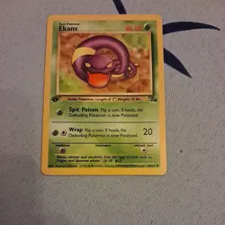 Pokemon TCG Ekans Fossil 46/62 Regular 1st Edition Common WOTC Vintage - Image 1
