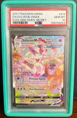 Pokemon TCG Evolving Skies Sylveon VMAX 212/203 PSA 10 - Image 1