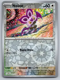 NOIBAT 127/159 REVERSE HOLO C POKEMON JOURNEY TOGETHER NM/M - Image 1