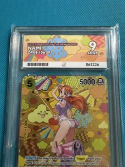 One Piece TCG OP08-106 Nami SP Alt Art- ACE 9 MINT - Image 2