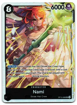 Nami OP15-086 - 🌊 Adventure on Kami's Island Super Rare One Piece 🖤 - LP - Image 1