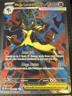 Mega Lucario ex - 160/132 ME01: Mega Evolution NM Pokemon Card TCG - Image 1