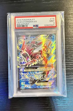 Pokemon TCG Mega Gyrados EX Full Art Card 115/122 XY Breakpoint PSA 9 - Image 1