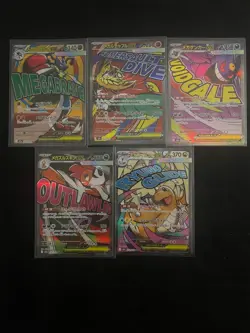 TCG Pokemon Mega Dream Mega Attack Rare Full Set X10 NM+ Condition Cards - Image 3