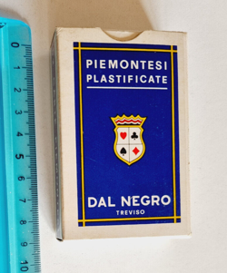 CARTE DA GIOCO PIEMONTESI PLASTIFICATE DAL NEGRO ORIGINAL VINTAGE PLAYING CARDS - Image 1