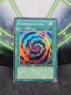 Yugioh Polymerization LOB-059 Super Rare MP OG Print - Image 1