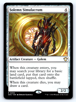 Solemn Simulacrum- Secrets of Strixhaven Commander - MTG - Image 1