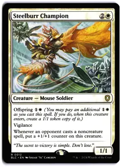 Steelburr Champion NM BLC Commander: Bloomburrow MTG - Image 1