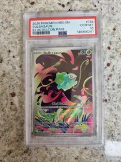 Pokemon TCG Bulbasaur Card Illustration Rare PSA 10 - Image 1