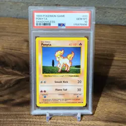 1999 POKEMON BASE SET SHADOWLESS #60 PONYTA PSA 10 - Image 1