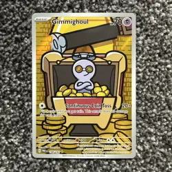 Pokemon TCG Gimmighoul Card 198/182 Illustration Rare Paradox Rift NM/M - Image 1