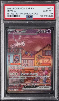 2023 POKEMON SVP EN-SV BLACK STAR PROMO #053 MEW EX PSA 10 - Image 1