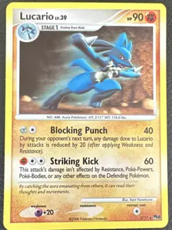 Pokemon TCG Lucario Pop Series 8 002/017 Holo Rare Stage 1 90 HP English 2008 - Image 1