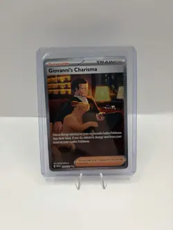 Pokemon TCG 151 Full Art Trainer Giovanni's Charisma 204/165 - Image 1