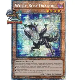 Yugioh! 1x White Rose Dragon MP25-EN038 Starlight Rare 1st Ed NM - Image 1