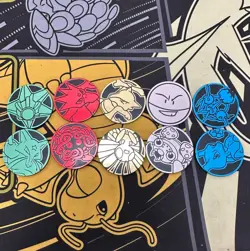 Pokemon Pokemon PTCG Coins of 10 Gold Green Red White Blue - Image 1