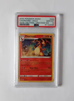 PSA 10 Charizard Cracked Ice Holo Vivid Voltage 025/185 Rare Pokemon Gem Mint - Image 1