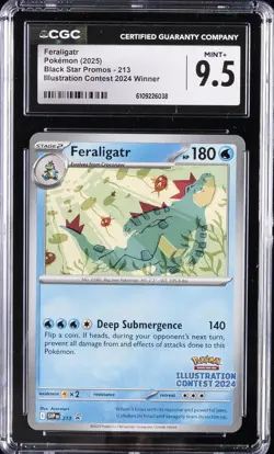 2025 POKEMON BLACK STAR PROMOS #213 FERALIGATR CGC 9.5 - Image 1