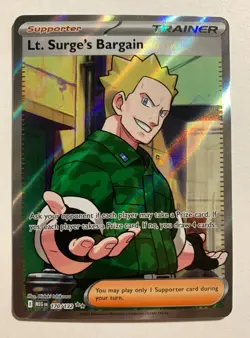 Pokemon TCG: Lt. Surge's Bargain 170/132 Me01: Mega Evolution Holo - Image 1