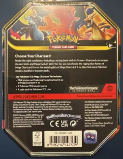 Pokemon TCG Mega Charizard X EX Tin - Charizard, 4 Booster Packs + Promo - Image 2