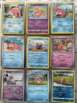 Pokemon Card Species Set Lot - 9x Unique Cards / Slowpoke Family 2 - Image 1