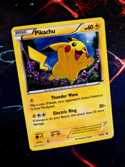 MP Pokemon PIKACHU Card XY BLACK STAR PROMO Set XY89 Holo Foil Collector Chest - Image 1