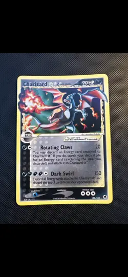 Gold Star Charizard (100/101) EX Dragon Frontiers Holo Pokemon Card! Damaged - Image 3