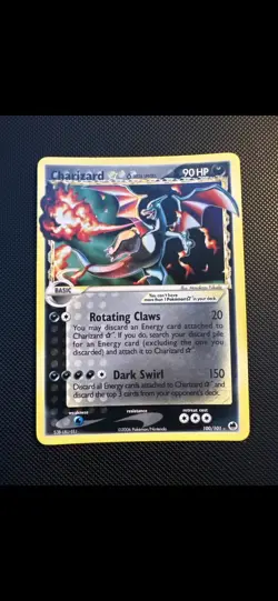Gold Star Charizard (100/101) EX Dragon Frontiers Holo Pokemon Card! Damaged - Image 5