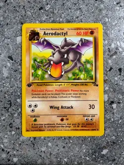 Pokemon TCG Cards 1st Edition Aerodactyl 16/62 Fossil Rare EXC-NM - Image 1