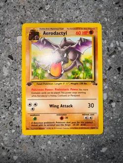 Pokemon TCG Cards 1st Edition Aerodactyl 16/62 Fossil Rare EXC-NM - Image 3