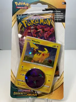 Pokemon Darkness Ablaze Error Holo Bleed Blister Pack Pikachu Promo SWSH039 NEW - Image 1