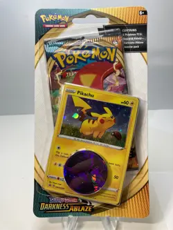 Pokemon Darkness Ablaze Error Holo Bleed Blister Pack Pikachu Promo SWSH039 NEW - Image 3